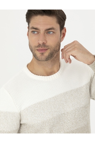 Pierre Cardin Erkek Kum Melanj Triko Kazak 50278085-vr123 Kum Melanj