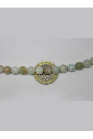 Çeyrek Dizi 9cm Uzunluğundadır Amazonit Taşı Çeyrek Dizi 8mm Çok Renkli