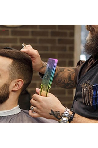 Saç Kesme Tarağı / Berber Tarağı / Taşınabilir Saç Şekillendirici Aracı / Isıya Dayanıklı Düz Üst Tarak / Saç Kesimi Stilistleri İçin Şekillendirici Tarak Salon Berber
