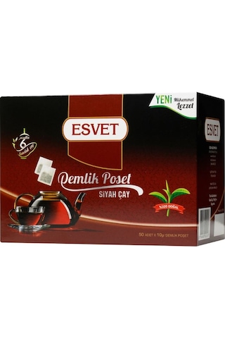 Esvet Siyah Demlik Poşet Çay 50 x 10 G Esvet Siyah Demlik Poşet Çay 50 x 10 G