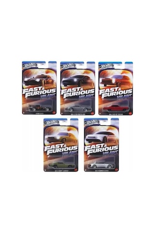 Hot Wheels Silver Series Fast & Furious Villains 5'li Set Hnr88 Renkli