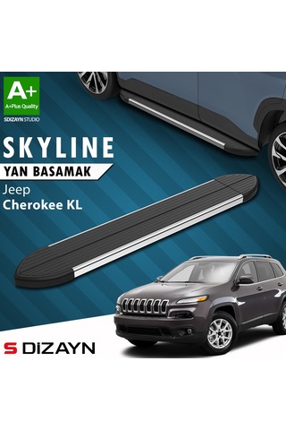 S-dizayn Jeep Cherokee Kl Skyline Krom Yan Basamak 173 Cm 2013-2023 A+ Kalite