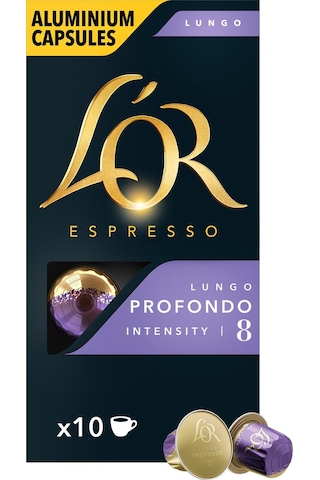 L'or Lungo Profondo Intensity 8 Nespresso Uyumlu Alüminyum Kapsül Kahve 10 Adet