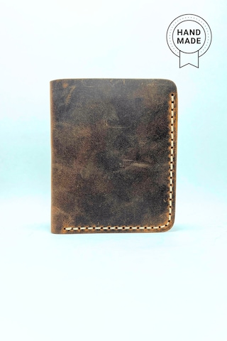 El Yapımı Hakiki Deri Premium Cüzdan Kahverengi