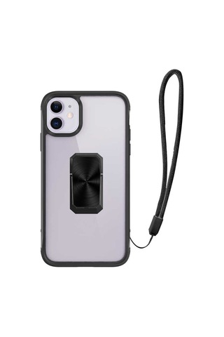 Apple Uyumlu iPhone 11 Kılıf Zore V-bax Kapak Siyah