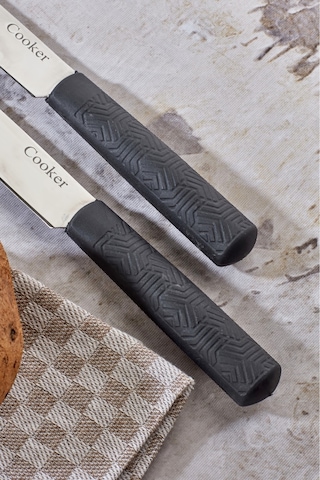 Cooker Lüx Model Paslanmaz Çelik Doğrama Bıçağı Siyah Ckr3325 1 Adet Çelik