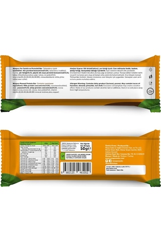 Waspco Yüksek Protein Bar - Yer Fıstık Ve Kakaolu 50g X 12 Adet