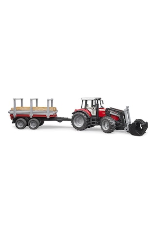 M.Ferguson 7480 Kepçeli Traktör & Kütük Taşiyan Römork Br02046