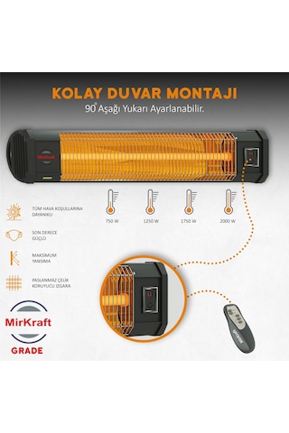 MirKraft Grade 2500 W Karbon Infrared Isıtıcı