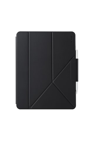 İpad Pro 11 2024 Uyumlu Pitaka Folio 3 Kalem Bölmeli Standlı Kılıf Siyah Kapaklı Kılıf