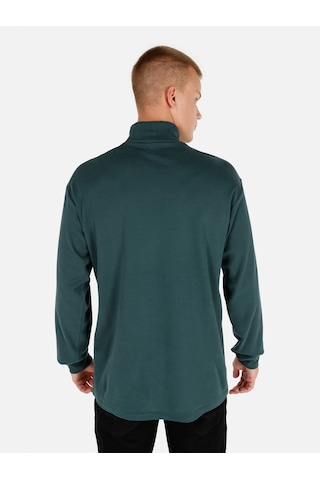 Colin's Colins Normal Kesim Balıkçı Yaka Yeşil Erkek Uzun Kol Tişört Cl1066054 Koyu Yeşil