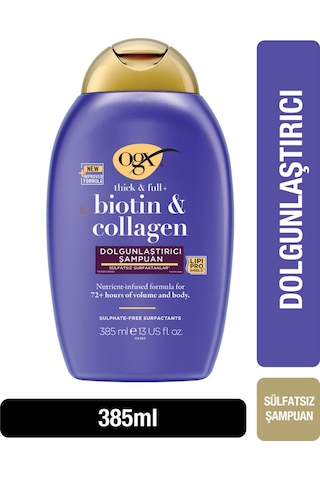 Dolgunlaştirici Biotin & Kolajen Sülfatsız Şampuan 385 Ml Tüm Saç Tipleri