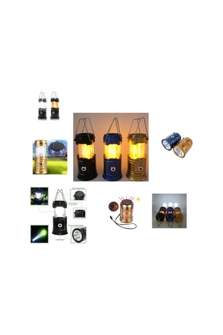 Periboia Solar Şarj Edilebilir Çok Fonksiyonlu Kamp Lambası Işıld Karışık/çok Renkli Çok Renkli