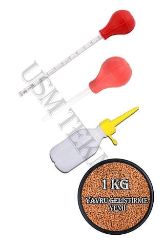 Usmtekno Güvercin Besleme Pompası Ve Palet Yemi 4 Lüset Karışık Renkli