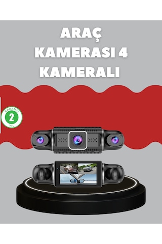 4 Kameralı Araç Kayıt Cihazı Full Hd Park İzleme Gece Görüş