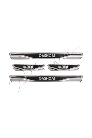 Nissan Qashqai Uyumlu Kapı Eşiği Karbon Krom 4 Parça