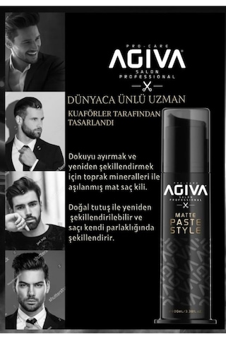 Agıva Saç Şekillendirici Matte Paste Wax 100 Ml
