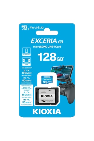Kioxia 128gb Exceria G3 Micro Sdxc U1 V30 A2 4k 160/50 Mb/sn Hafıza Kartı
