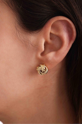 İtalyan Tasarım Örgü Düğme Küpe