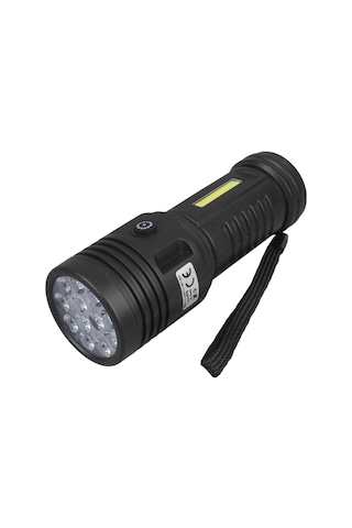 Ayt Powermaster Pm-26722 Plastik 4+2 Modlu Şarjlı 12 Ledli El Feneri Kamp Lambası Işıldak