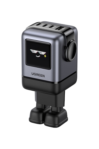 Ugreen Nexode Uno 100w Robot Gan Hızlı Şarj Cihazı 3xusb-c, 1xusb-a, Gri, 45515b