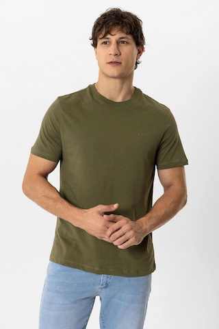 Backandbond Haki Regular Fit %100 Pamuk Bisiklet Yaka Tişört