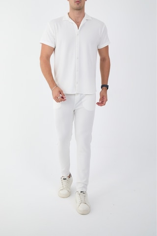 Mcz Beyaz Renk Slim Fit Erkek Pantolon - Gömlek Alt Üst Takım