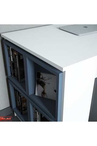 Variant Variant Box Çalışma Masası - Beyaz / Mavi Beyaz