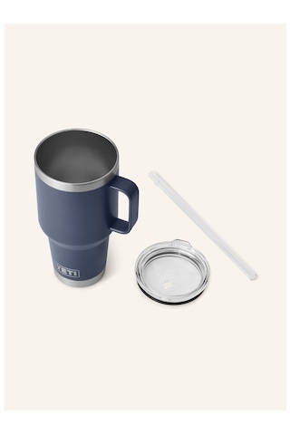 Yeti Termal Kupa 1l , Çift Cidarlı, Paslanmaz Çelik, Pipetli Ve Saplı Lacivert