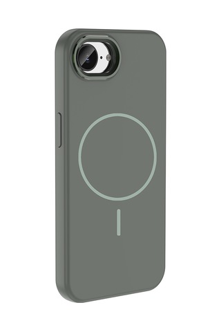 Maks Technology iPhone Uyumlu 17e Kılıf M-safe Şarj Özellikli Metal Kamera Çerçeveli Mkst Edi Silikon Kapak - Titanyum-gri Titanyum Gri