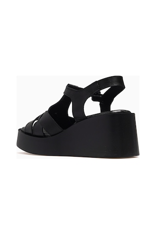 Mamma Mia Mammamia Kadın Dolgu Topuk Ortopedik Sandalet 26y D26ys-2830 Siyah