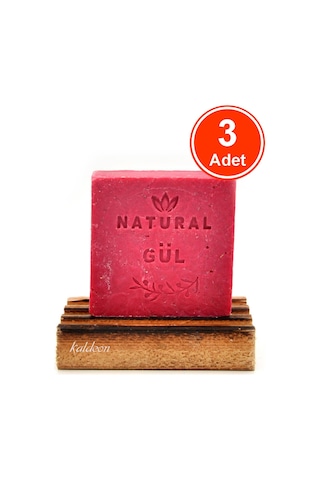 Gül Yağı Sabunu El Yapımı Doğal 120 G x 3 Adet