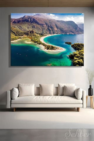 Muğla Fethiye Turkuaz Rengi Sularıyla Dünyaca Ünlü Olan Ölüdeniz Yatay Kanvas Tablo 4064