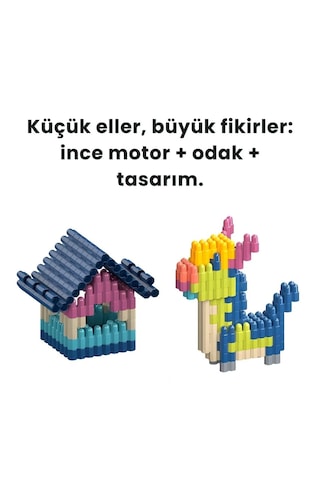 Playzen Constructo Yapı Oyuncağı, Renkli Tasarım Ve İnşa Seti, 100 Parça, 3+ Yaş