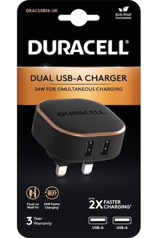 Duracell PD 30W+PPS 18W Şarj Adaptörü Siyah