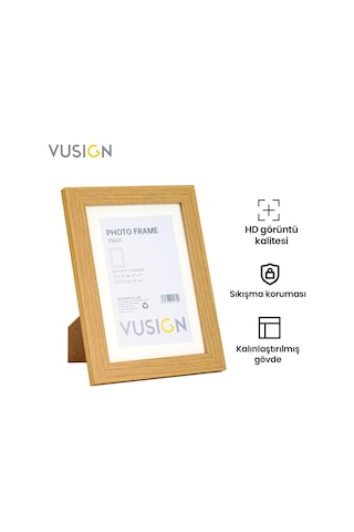 Vusıgn Vs65 Mdf Ahşap Rengi Masaüstü Ve Duvar Askılı Çerçeve Fotoğraf Çerçevesi 3'lü Set