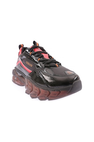 Dgn 70150-22y Kadın Bağcıklı Mega Kalın Taban Sneakers Ayakkabı 70150-2027-R1605 Siyah - Kırmızı