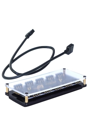 Rgb Led Fan Şerit Hub Splitter 10 Port 12v 4 Pin Kablo Çoklayıcı