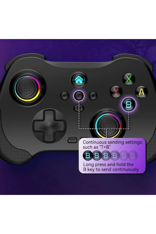 Lobo Rgbwireless Control 9.nesil Gamepad Kablosuz For Nintendo Switch Ps3-ps4-android-Apple Uyumlu iOS