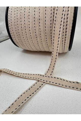 Paşateks 1.5 Cm Balıksırtı Şerit-5 Metre-açık Bej