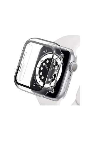 Apple Watch 7 45 Mm Uyumlu Ekran Koruyucu Cam 360 Derece Kasalı Tam Kaplama