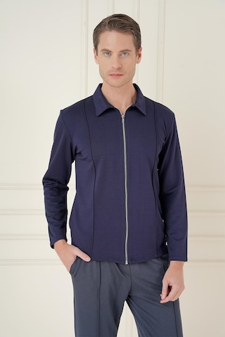 Efor Slim Fit Fermuarlı Yan Cep Mevsimlik Casual Lacivert Mont Mt 174 Lacivert