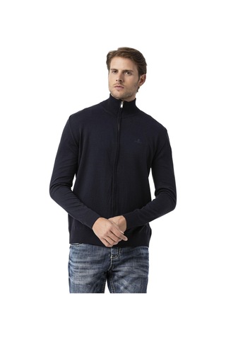 Cp282 Ultimate Zip Luxe Knit Men Sweater Navyblue