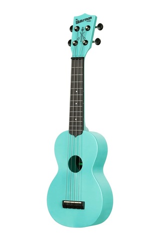 Kala Waterman Recycled Soprano Ukulele Aqua Mist - Glow In The Dark