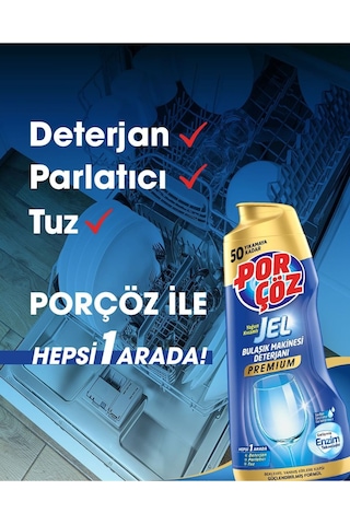 Premium Bulaşık Makinesi Deterjanı Jel 900 Ml X 2 Adet - 100 Yıkama