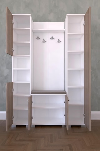 Vestiyer Ayakkabılık Kapaklı Portmanto Alaçatı - Kordoba Renk