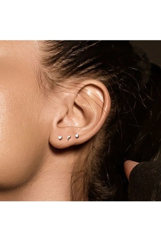 Spikes Kulak İçin Titanyum Kalp Dövme Labreti 124162277 Gri