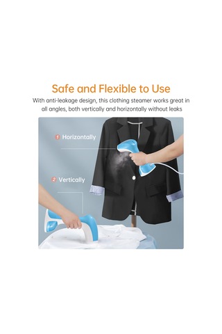 Xindoker Ev İçi Elden Tutulan Buharlı Ütü - Taşınabilir 1100w Buhar Makinesi 120ml Su Tankı Mavi 220v Avrupa Standartı
