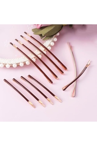20 Adet Basit Kahverengi Metal Bobby Pin Klasik Kendin Yap Saç Tokaları Saç Barettes Sytling Dekoratif Saç Aksesuarı Kadınlar Kızlar İçin 10 Uzun Ve 10 Kısa Diğer