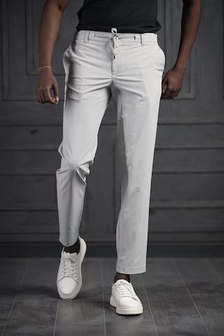 Beli Lastikli Ve İplikli Likralı Yazlık İnce Paraşüt Kumaş Jogger Pantolon gri